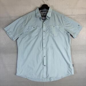 Kuhl Stealth Shirt Mens Large Blue Outdoor Hiking Lightweight Button Snap